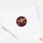 GOLD HONEY BIE / BEEKEEPER BEEKEEPING MONOGRAM RUNDER AUFKLEBER (Umschlag)