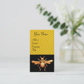 GOLD HONEY BIE / BEEKEEPER BEEKEEPING MONOGRAM VISITENKARTE (Stehend Vorderseite)