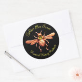 GOLD HONEY BIE / BEEKEEPER BEEKEEPING RUNDER AUFKLEBER (Umschlag)