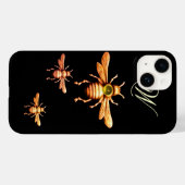 GOLD HONEY BIES, BEEKEEPER MONOGRAMM Black Case-Mate iPhone Hülle (Rückseite (Horizontal))