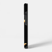 GOLD HONEY BIES, BEEKEEPER MONOGRAMM Black iPhone Hülle (Linke Seite)