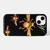 GOLD HONEY BIES, BEEKEEPER MONOGRAMM Black iPhone Hülle (Rückseite (Horizontal))