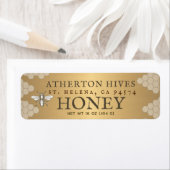 Gold Honey Label mit Bienen - erhältlich in 3 Größ (Insitu)