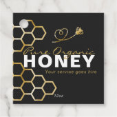 Gold Honeycomb Honey Bees Product Care Insert  Geschenkanhänger (Vorderseite)