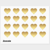 Gold horizontal Herz-Aufkleber (Blatt)