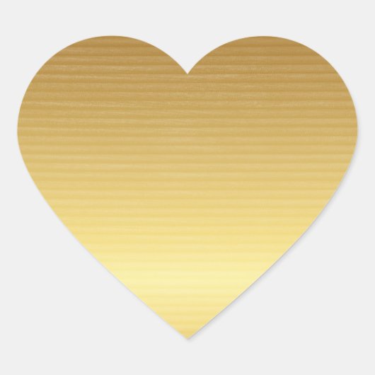 Gold horizontal Herz-Aufkleber (Vorderseite)
