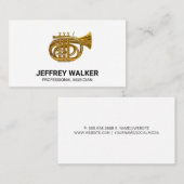 Gold Horn Instrument Visitenkarte (Vorne/Hinten)