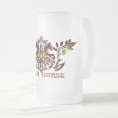 Gold Horse Bierglas Mattglas Bierglas (VorderseiteRechts)
