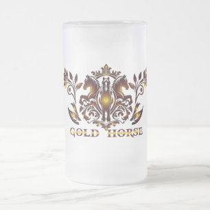 Gold Horse Bierglas Mattglas Bierglas