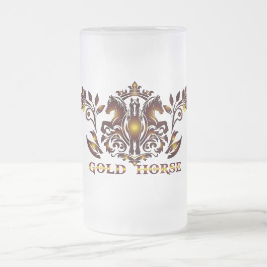 Gold Horse Bierglas Mattglas Bierglas (Mittel)