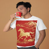 Gold Horse Chinese New Year 2026 Coffee Mug Tasse