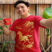 Gold Horse Chinese New Year 2026 Coffee Mug Tasse