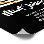 Gold Horse Derby Mint Juleps Poster (Ecke)