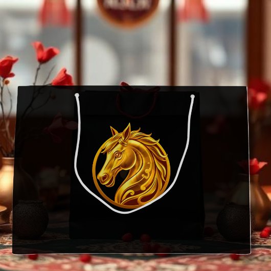 Gold Horse Große Geschenktüte
