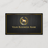 Gold Horse Logo Reitclub Visitenkarte (Vorderseite)