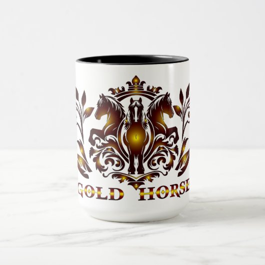 Gold Horse Mug Tasse (Zentrum)
