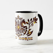 Gold Horse Mug Tasse (VorderseiteRechts)