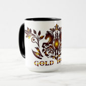 Gold Horse Mug Tasse (Vorderseite Links)