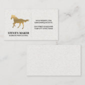 Gold Horse | Reitkarte Visitenkarte (Vorne/Hinten)