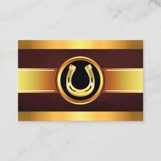 Gold Horseshoe Equine Care Visitenkarte (Vorderseite)
