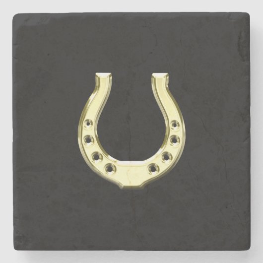 Gold Horseshoe Steinuntersetzer (Vorderseite)