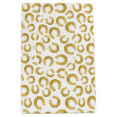 Gold Horseshoes Viel Glück Mittlere Geschenktüte (Vorderseite)