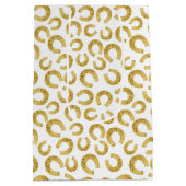 Gold Horseshoes Viel Glück Mittlere Geschenktüte (Rückseite)