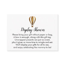 Gold Hot Air Ballon Display Showdusche Einsteckkar