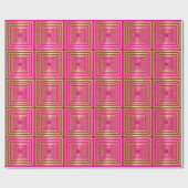 Gold Hot Roink Girl luxuriöses Wrapping Paper Geschenkpapier (Flach)
