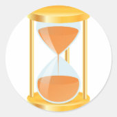 Gold Hourglass-Aufkleber Runder Aufkleber (Vorderseite)