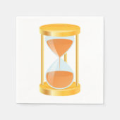 Gold Hourglass Timer Paper Napkins Serviette (Vorderseite)