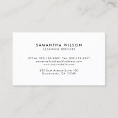 Gold House Clearing Services Business Card Visitenkarte (Rückseite)