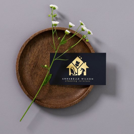 Gold House Clearing Services Business Card Visitenkarte