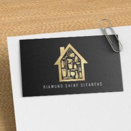 Gold House Clearing Services Business Card Visitenkarte