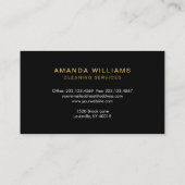 Gold House Clearing Services Business Card Visitenkarte (Rückseite)