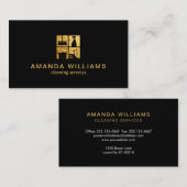 Gold House Clearing Services Business Card Visitenkarte (Vorne/Hinten)