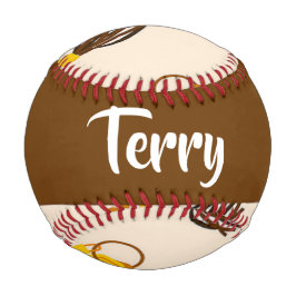 Gold House Keys on Pink Baseball