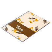 Gold House Keys on Pink Notizblock (Linke Seite)