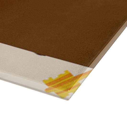 Gold House Keys on Pink Schneidebrett (Ecke)