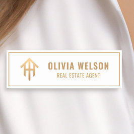 Gold House Logo l Beruflich Real Anwesen Broker Namensschild