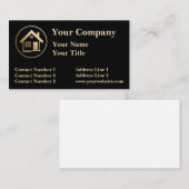Gold House Logo Real Anwesen Agent Visitenkarte (Vorne/Hinten)