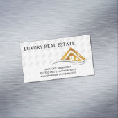 Gold House Logo | Real Estate Logo Magnetische Visitenkarte (Beispiel)