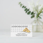 Gold House Logo | Real Estate Logo Visitenkarte (Stehend Vorderseite)