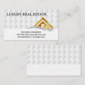 Gold House Logo | Real Estate Logo Visitenkarte (Vorne/Hinten)