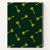 Gold House Schlüssel dunkelgrün Notizblock (Rückseite)