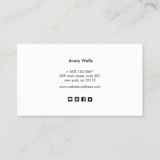 Gold Housekeeping Service Stars Visitenkarte (Rückseite)