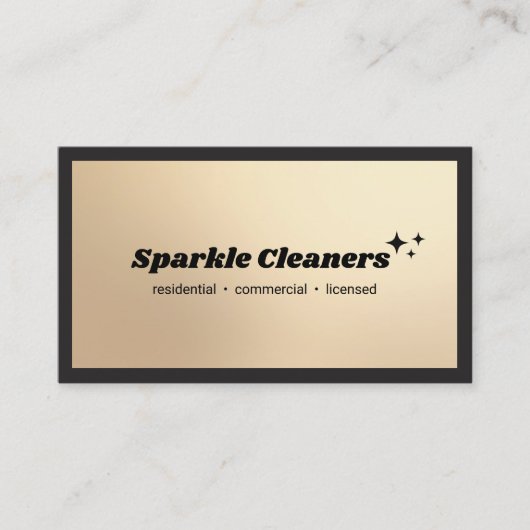 Gold Housekeeping Service Stars Visitenkarte (Vorderseite)