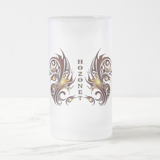 Gold-Hozonet-Bierglas Mattglas Bierglas (Mittel)