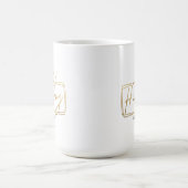 Gold Hubby Custom EST Year Wedding Anniversary Kaffeetasse (Mittel)