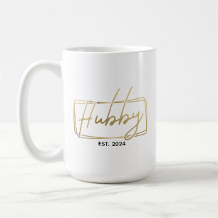 Gold Hubby Custom EST Year Wedding Anniversary Kaffeetasse